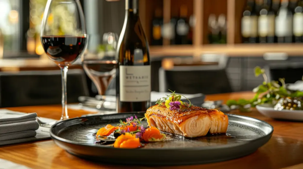 Vin rouge et poisson